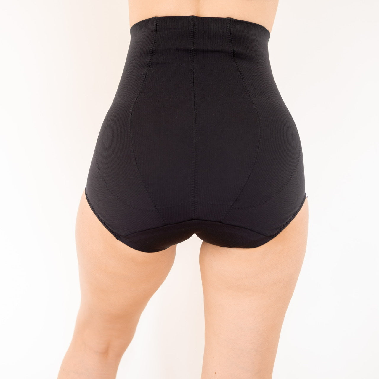 High-waisted black shapewear briefs for effective pregnancy recovery support