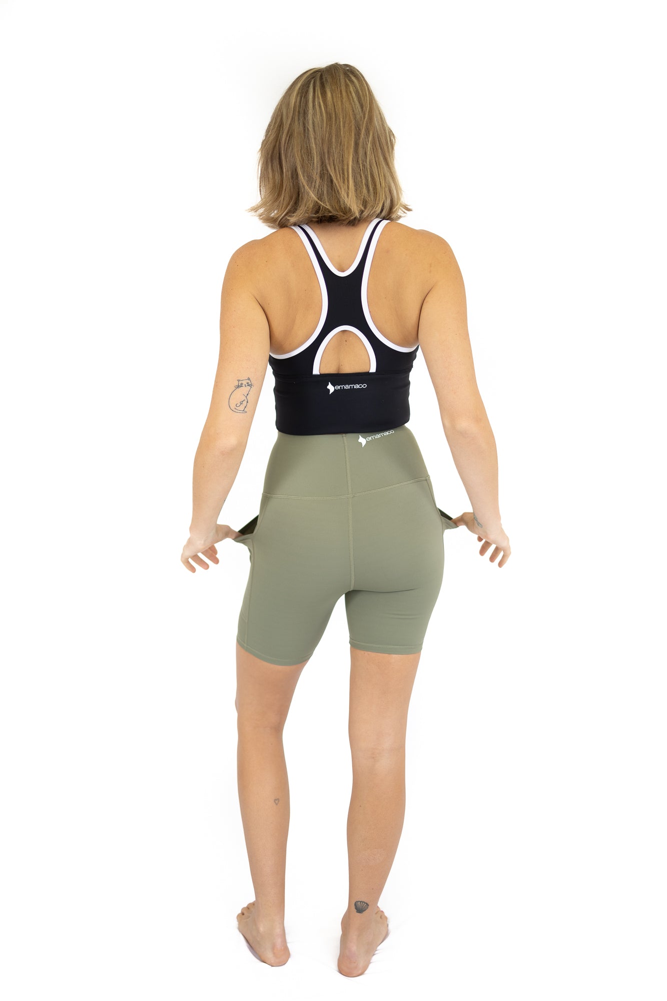 Shaper Move Shorts + Pockets - Olive- FINAL SALE ONLY