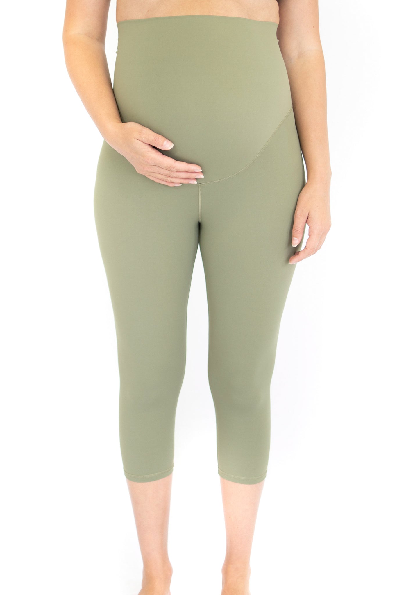 3/4 Maternity Leggings - Olive